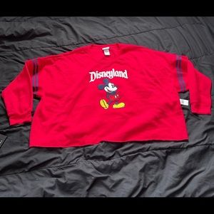Disneyland Red Cropped Pullover NWT 3X